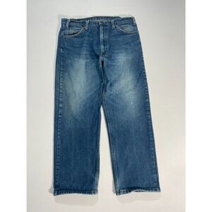 Vintage Levis 505 20505 0217 Jeans Mens Size 34x27 (tag‎ 36x31) Blue Orange Tab